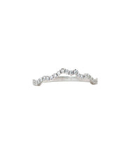 Load image into Gallery viewer, Eloquent mountain outline ring with 1/2 diamond band