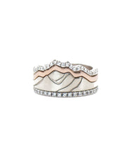 Load image into Gallery viewer, Premium stackable mountain ring